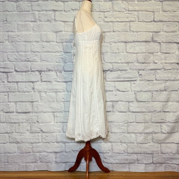 BCBGMaxAzria White Floral Lace Midi Dress - Picture 3 of 6